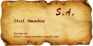Stul Amadea névjegykártya